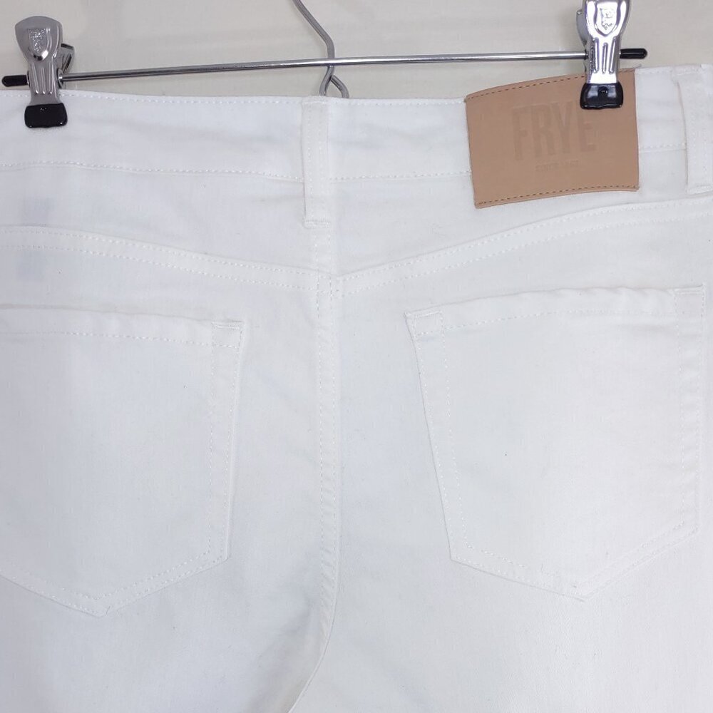 Frye High-Rise Straight Leg Jeans Off-White Relaxed Stretch Women Sz 8/29 EUC - Picture 9 of 13